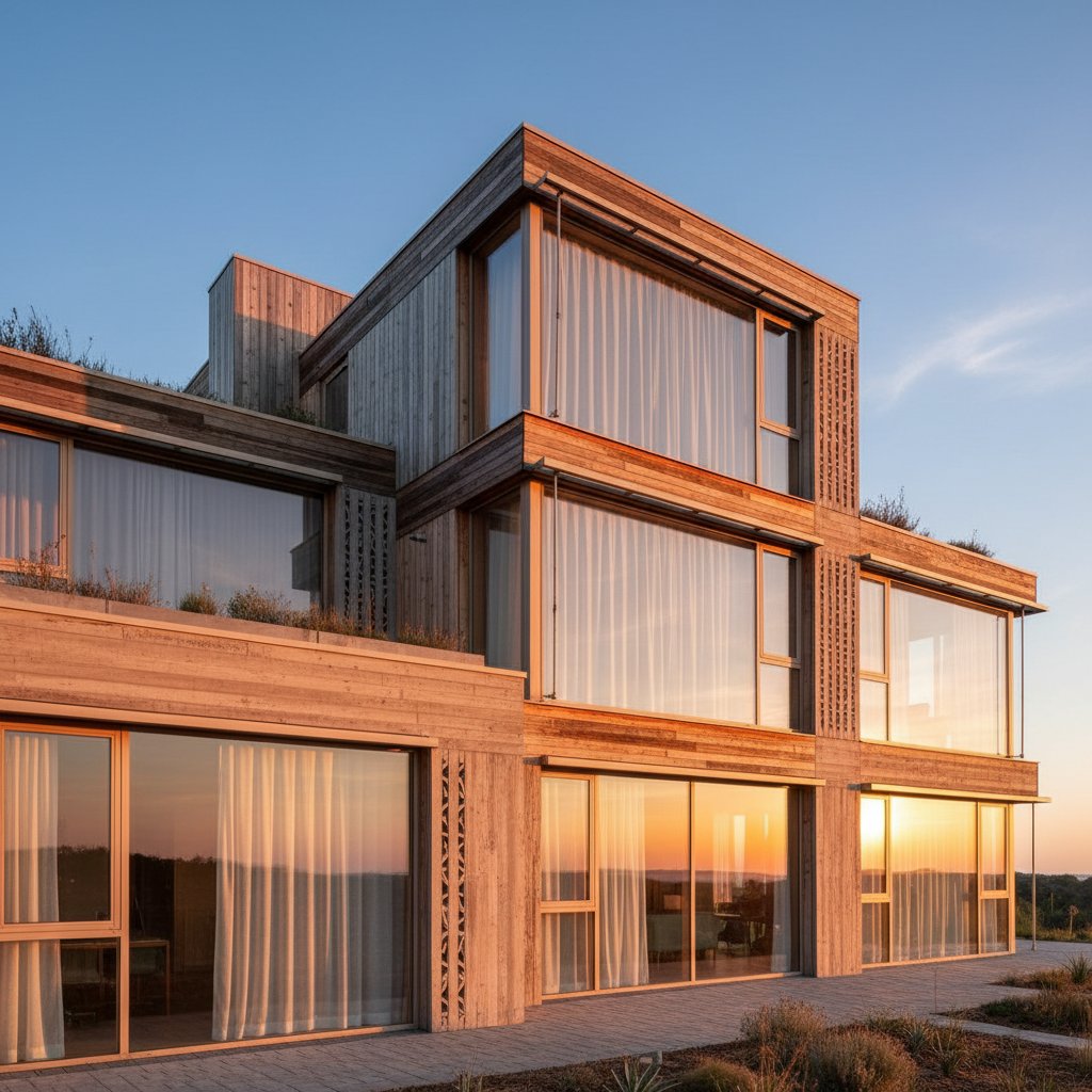 Natural ventilation system design showing strategic window placement and airflow patterns in modern Singapore home